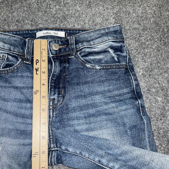 Willow + Root Jeans Womens Size 24 Blue Denim Distressed Slim - Picture 7 of 12